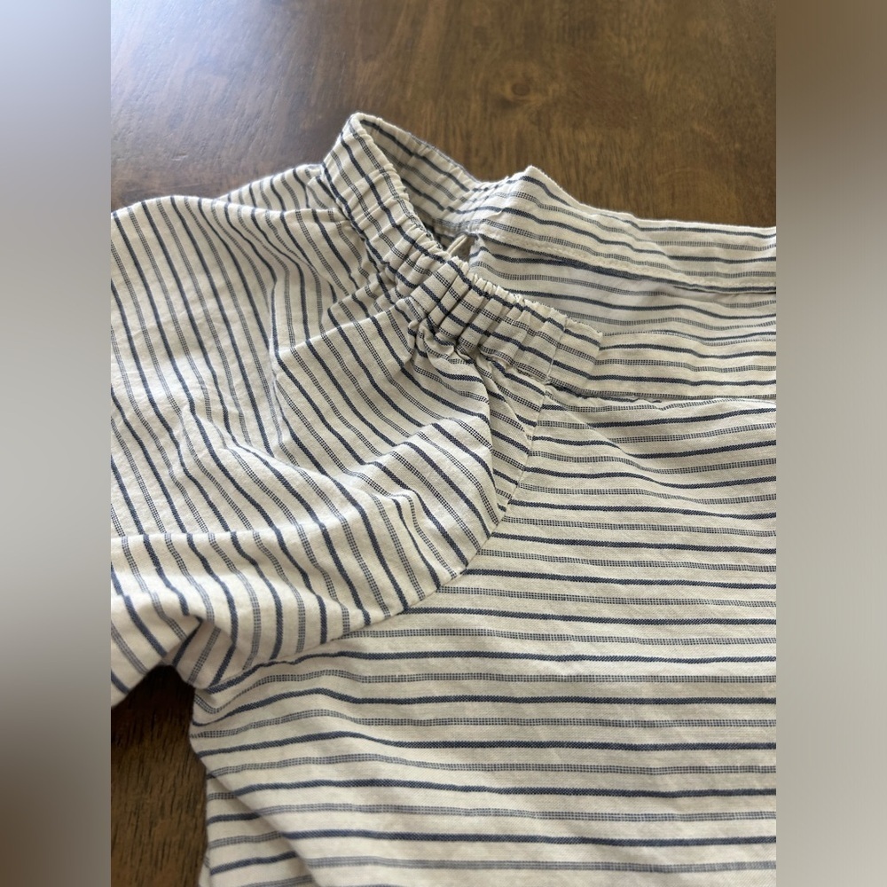 Madewell 100% Cotton Off-Shoulder Striped Top Size M - Picture 7 of 10